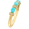 image:imageRossSimons Turquoise Ring With Diamonds in 10kt Yellow GoldCreated Turquoise