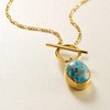 image:imageRossSimons Turquoise Toggle Necklace in 18kt Gold Over Sterlingstabilizedturquoise
