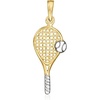 image:imageCanaria Fine Jewelry RossSimons 10kt 2Tone Gold Tennis Racket Pendant