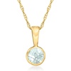 image:imagePure Collection by RossSimons 020 Carat Aquamarine Pendant Necklace in 14kt Yellow GoldAquamarine