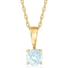 image:imagePure Collection by RossSimons 020 Carat Aquamarine Pendant Necklace in 14kt Yellow Goldblue