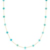 image:imagePure Collection by RossSimons 335mm Turquoise Bead Station Necklace in 14kt Yellow Goldstabilizedturquoise