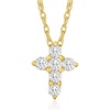 image:imageRossSimons 010 ct tw Diamond Petite Cross Necklace in 10kt Yellow Gold20 Inches