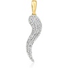 image:imageRossSimons 015 ct tw Diamond Italian Horn Pendant in 10kt Yellow Gold