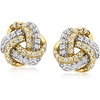 image:imageRossSimons 020 ct tw Diamond Love Knot Earrings in 10kt Yellow Gold