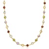image:imageRossSimons 1030 ct tw BezelSet MultiGemstone Necklace in 18kt Gold Over SterlingAmethyst