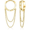 image:imageRossSimons 10kt Yellow Gold CableChain Huggie Hoop Drop Earrings