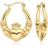 image:imageRossSimons 10kt Yellow Gold Claddagh Hoop Earrings