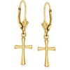 image:imageRossSimons 10kt Yellow Gold Cross Drop Earrings