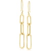 image:imageRossSimons 10kt Yellow Gold Graduated Paper Clip Link Drop Earrings