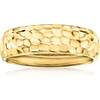 image:imageRossSimons 10kt Yellow Gold GroovePattern RingNo Gemstone