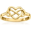 image:imageRossSimons 10kt Yellow Gold Infinity Heart RingNo Gemstone