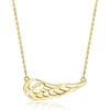 image:imageRossSimons 10kt Yellow Gold Openwork Angel Wing Necklace 18 inches