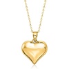 image:imageRossSimons 10kt Yellow Gold Puffed Heart Pendant NecklaceNo Gemstone