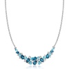 image:imageRossSimons 1225 ct tw London Swiss Blue and White Topaz Collar Necklace in Sterling SilverTopaz