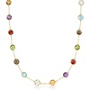 image:imageRossSimons 1380 ct tw BezelSet MultiGemstone Station Necklace in 14kt Yellow GoldAmethyst