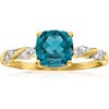 image:imageRossSimons 170 Carat London Blue Topaz Ring With Diamonds in 14kt Yellow GoldTopaz