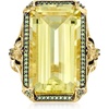 image:imageRossSimons 1800 Carat Lemon Quartz and 30 ct tw Tsavorite Ring With Black Enamel in 18kt Gold Over SterlingQuartz