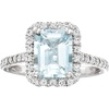 image:imageRossSimons 200 Carat Aquamarine and 40 ct tw Diamond Ring in 14kt White GoldAquamarine