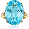 image:imageRossSimons 2000 Carat Sky Blue Topaz Cocktail Ring With Diamonds in 14kt Yellow GoldTopaz
