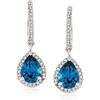 image:imageRossSimons 270 ct tw London Blue and White Topaz Drop Earrings in Sterling Silver