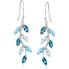 image:imageRossSimons 390 ct tw Tonal Blue Topaz Vine Drop Earrings in Sterling Silver