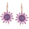 image:imageRossSimons 470 ct tw Amethyst Flower Drop Earrings in 18kt Rose Gold Over Sterling