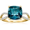 image:imageRossSimons 490 Carat London Blue Topaz and 11 ct tw Diamond Ring in 14kt Yellow GoldTopaz