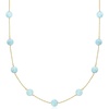 image:imageRossSimons 5000 ct tw Aquamarine Bead Station Necklace in 14kt Yellow GoldAquamarine