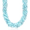 image:imageRossSimons 56mm Blue Cultured Pearl and 88000 ct tw Aquamarine Bead Torsade Necklace With Sterling Silver 18 inches