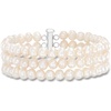 image:imageRossSimons 56mm Cultured Pearl 3Strand Bracelet With Sterling Silver725 Inches