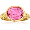 image:imageRossSimons 630 Carat Pink Topaz Ring in 18kt Gold Over SterlingTopaz