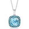 image:imageRossSimons 890 ct tw Sky and London Blue Topaz Pendant Necklace in Sterling SilverTopaz