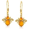 image:imageRossSimons Amber Bumblebee Drop Earrings in 18kt Gold Over Sterling