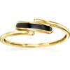 image:imageRossSimons Black Enamel Bypass Ring in 10kt Yellow GoldNo Gemstone