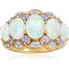 image:imageRossSimons Ethiopian Opal and 45 ct tw Tanzanite Ring With Diamonds in 14kt Yellow GoldOpal