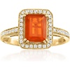 image:imageRossSimons Fire Opal and 21 ct tw Diamond Ring in 14kt Yellow GoldOpal
