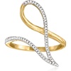 image:imageRossSimons Geometric Loop Ring With Diamonds in 10kt Yellow GoldDiamond