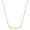 image:imageRossSimons Italian 10kt Yellow Gold Beaded Station CableChain Necklace 16 inches