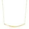 image:imageRossSimons Italian 10kt Yellow Gold Curved Bar Necklace16 Inches