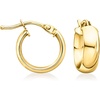 image:imageRossSimons Italian 10kt Yellow Gold Domed Hoop Earrings