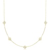 image:imageRossSimons Italian 10kt Yellow Gold Flower Station NecklaceNo Gemstone