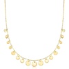 image:imageRossSimons Italian 10kt Yellow Gold Graduated Disc Drop Necklace160 Inches