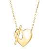 image:imageRossSimons Italian 10kt Yellow Gold Heart Toggle Necklace180 Inches
