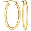 image:imageRossSimons Italian 10kt Yellow Gold Oval Hoop Earrings