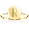 image:imageRossSimons Italian 10kt Yellow Gold Personalized Disc Ring01 Inches