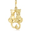 image:imageRossSimons Italian 10kt Yellow Gold Petite DoubleCat Pendant