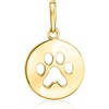 image:imageRossSimons Italian 10kt Yellow Gold Petite Paw Print CutOut Pendant