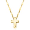 image:imageRossSimons Italian 10kt Yellow Gold Puffed Cross Necklace160 Inches