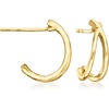 image:imageRossSimons Italian 10kt Yellow Gold Split CHoop Earrings
